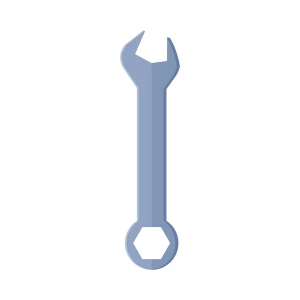 Icône d'outil de réparation de clé, conception plate — Image vectorielle