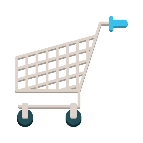 Shopping cart transport isolated icon — Stock Vector