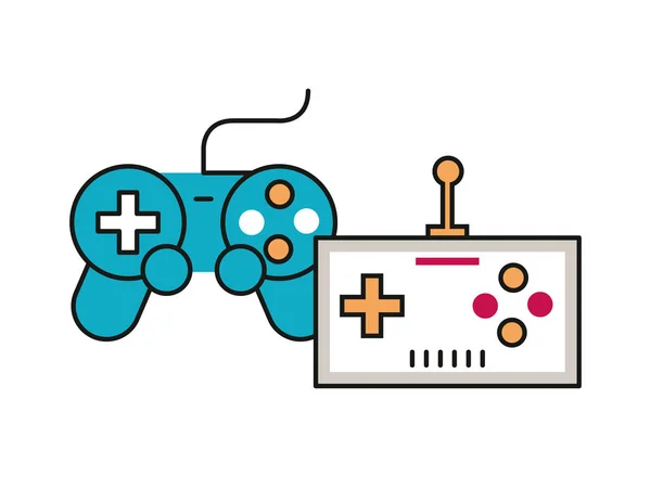 Controles de videojuegos manejar iconos — Vector de stock