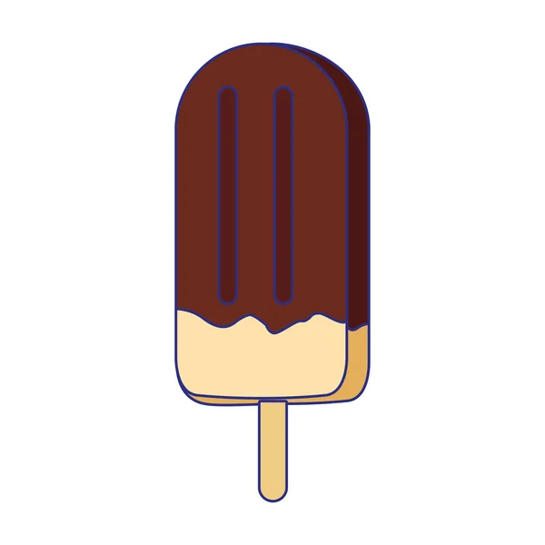 Chocolate ice cream bar icon — 스톡 벡터