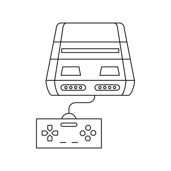 Video herní konzole zařízení s ovládáním — Stockový vektor