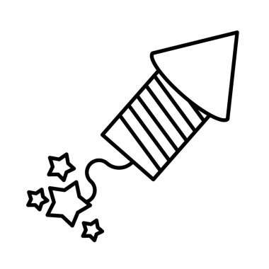 roket havai fişek patlayıcısı izole edilmiş simge