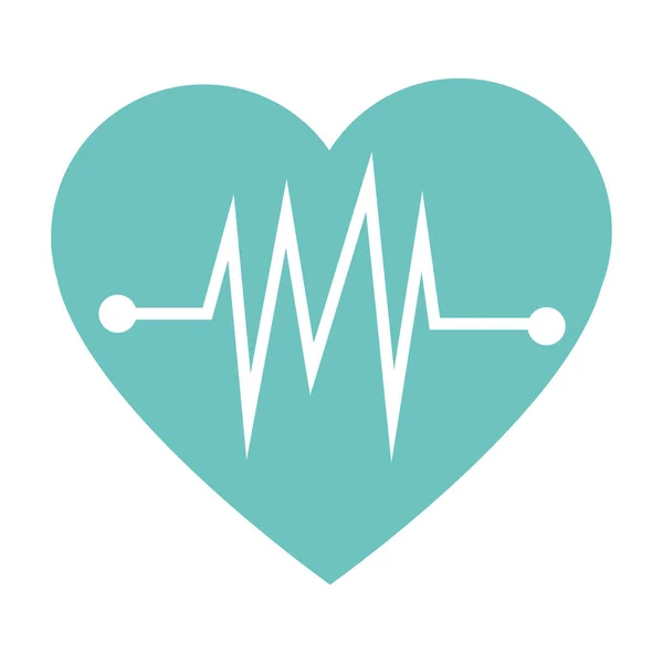 Ikona serca cardio, kolorowy design — Wektor stockowy