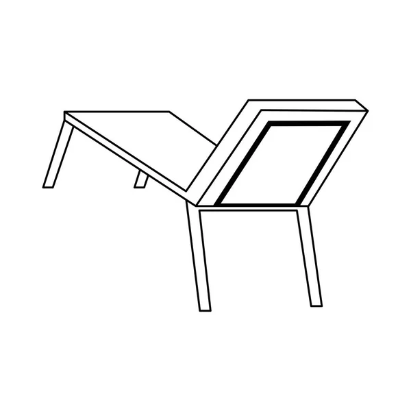 Plaj koltuğu simgesi, düz tasarım — Stok Vektör