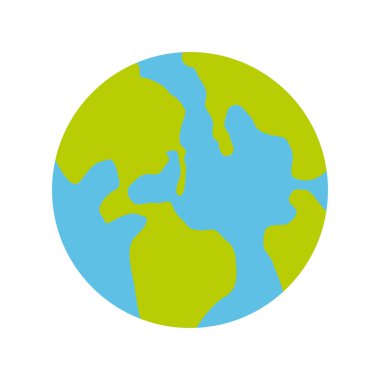 Dünya gezegen simgesi, düz dizayn