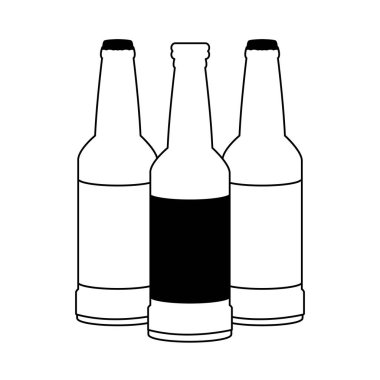 Bira şişeleri simgesi, düz tasarım