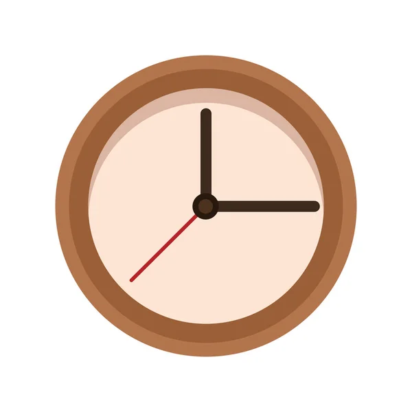 Clock icon image, flat design — 스톡 벡터