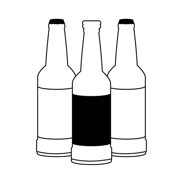 Ícone garrafas de cerveja, design plano —  Vetores de Stock