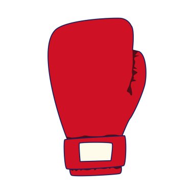 kırmızı boks eldiveni simgesi, renkli tasarım