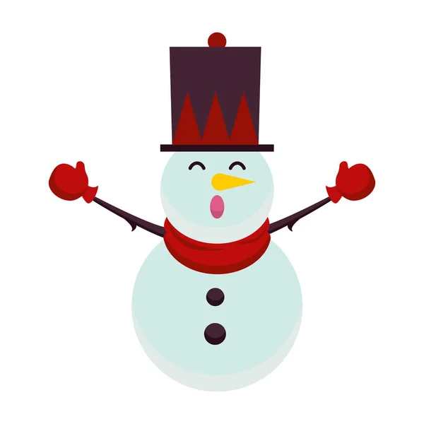 Noel Kardan Adam karakter dekoratif simgesi — Stok Vektör
