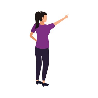 avatar kadın simgesi, düz tasarım