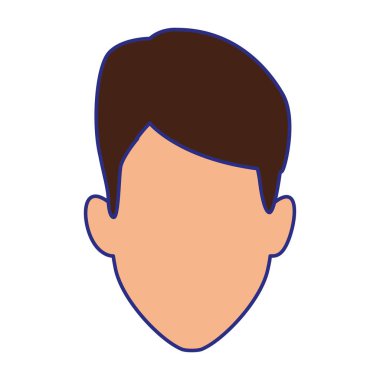 İzole adam kafası vektör tasarımı