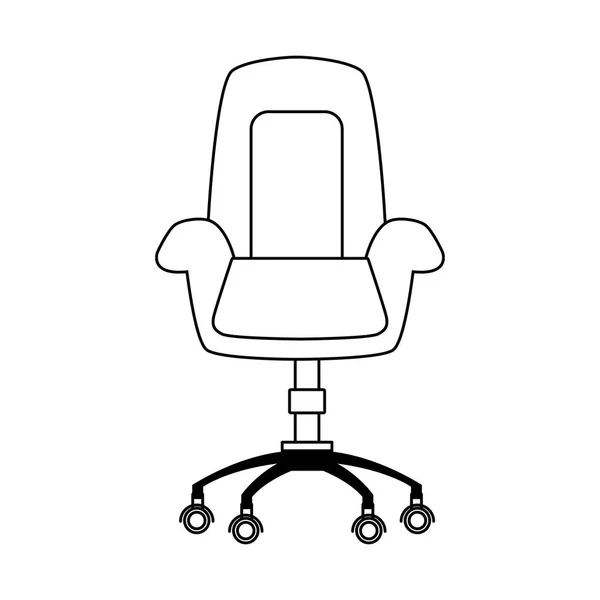 Bureaustoel icoon, plat ontwerp — Stockvector
