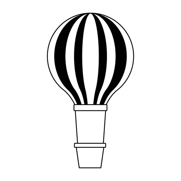 Icône de ballon à air chaud, design plat — Image vectorielle