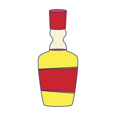 İzole edilmiş tekila şişesi vektör tasarımı