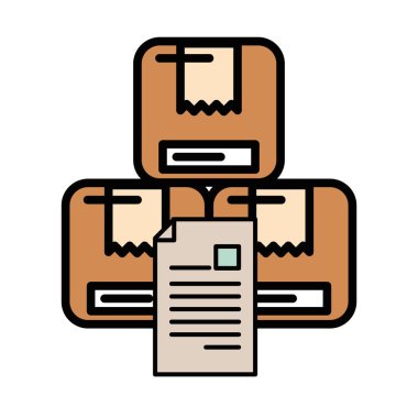 Posta servisini paketleyen kutu yığını