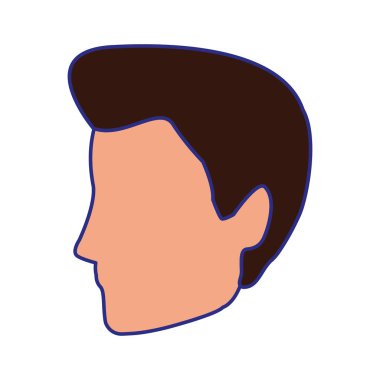 İzole adam kafası vektör tasarımı