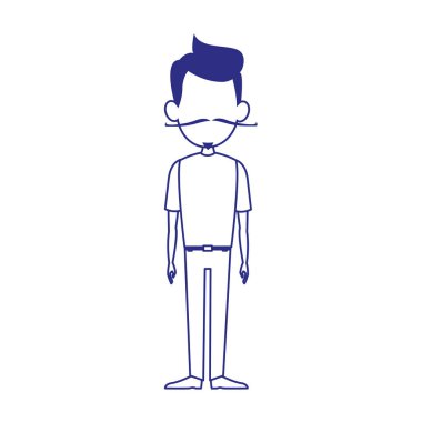 avatar oryantal erkek simgesi, düz tasarım