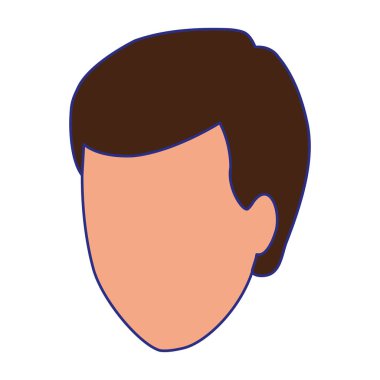 İzole adam kafası vektör tasarımı