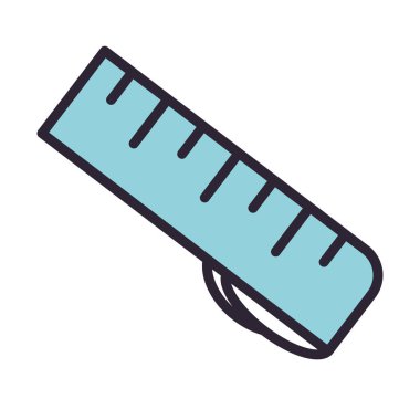 şerit mezurası izole edilmiş simge