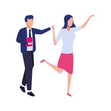 Avatar iş adamı ve kadın