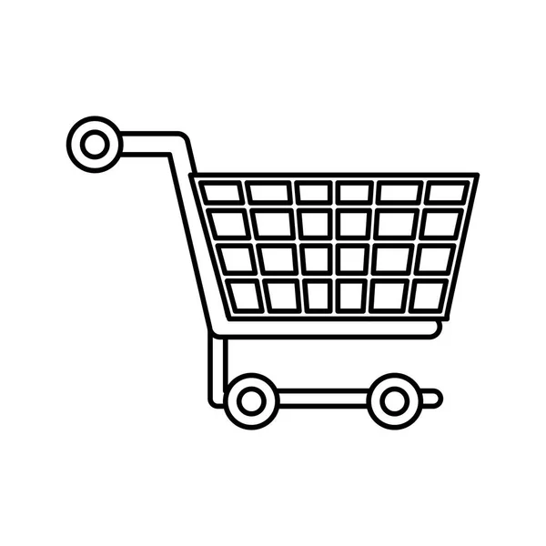 Shopping cart transport isolated icon — Stock Vector