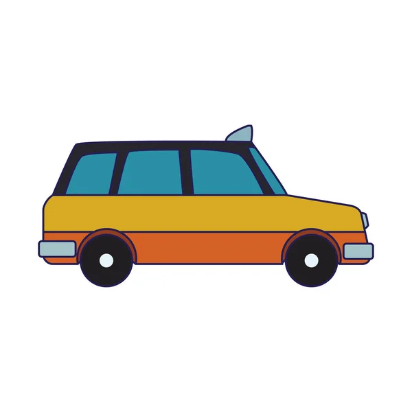 Icono del coche taxi, diseño plano — Vector de stock