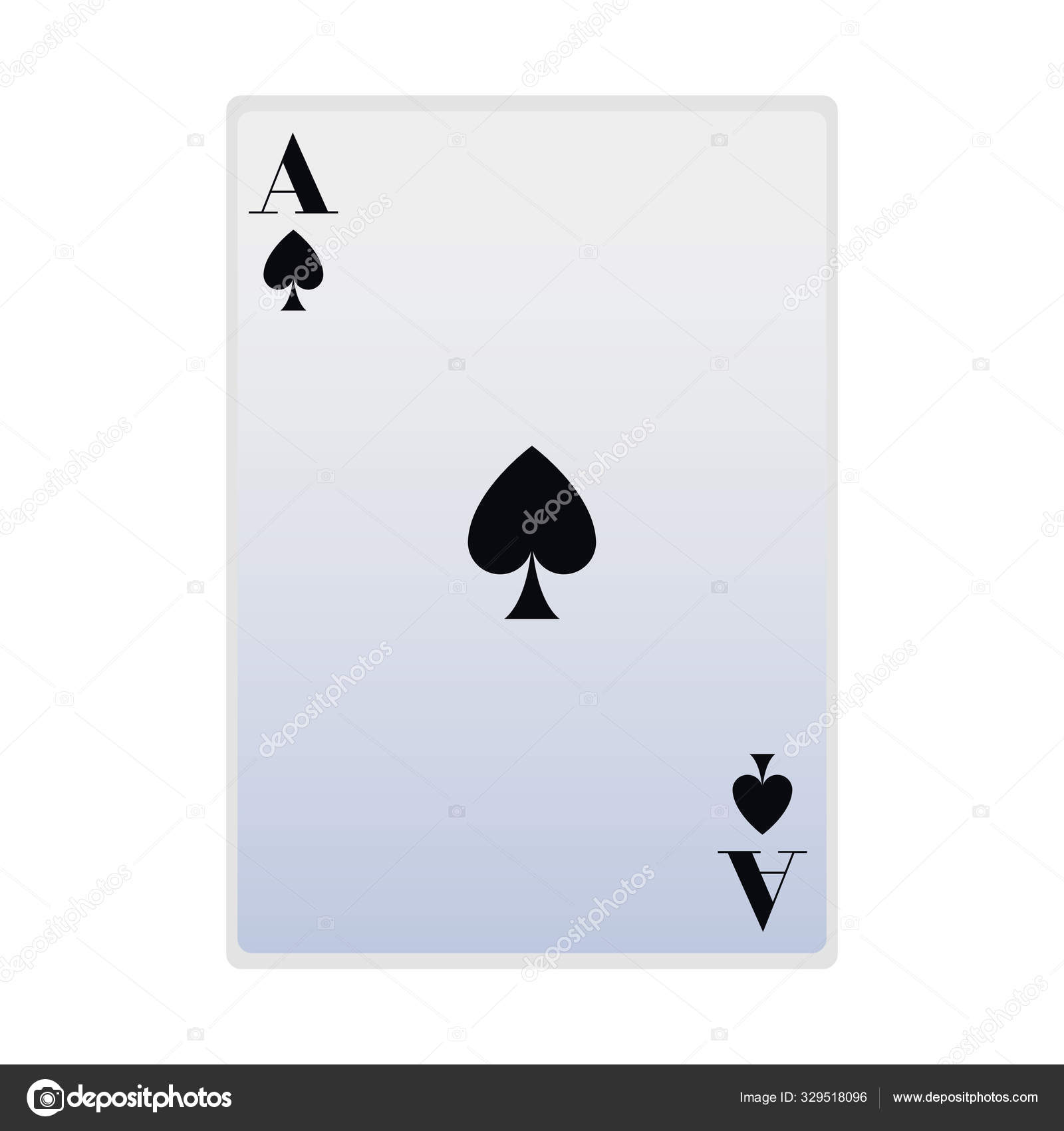 Ace of spades card icon, flat design — 스톡 벡터 © jemastock 329518096