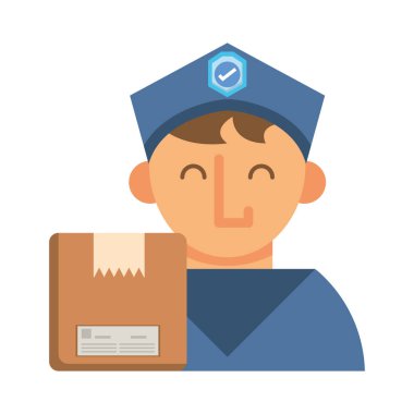 Kutu kutulu postacı.