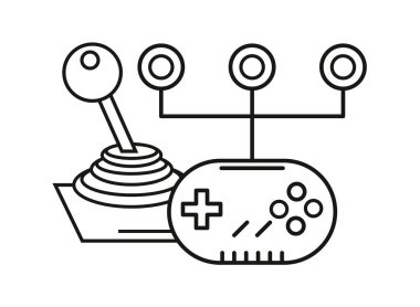 Video oyunu joystick kontrol kolu simgesi