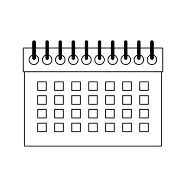 Takvim planlayıcı simgesi, düz tasarım