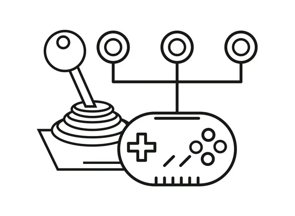 Video game joystick control handle icon — Stock Vector