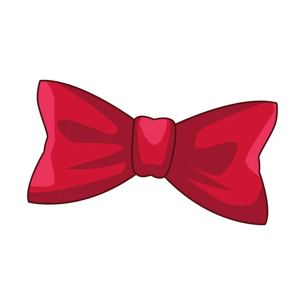 Red bow tie icon, colorful design — Stock Vector