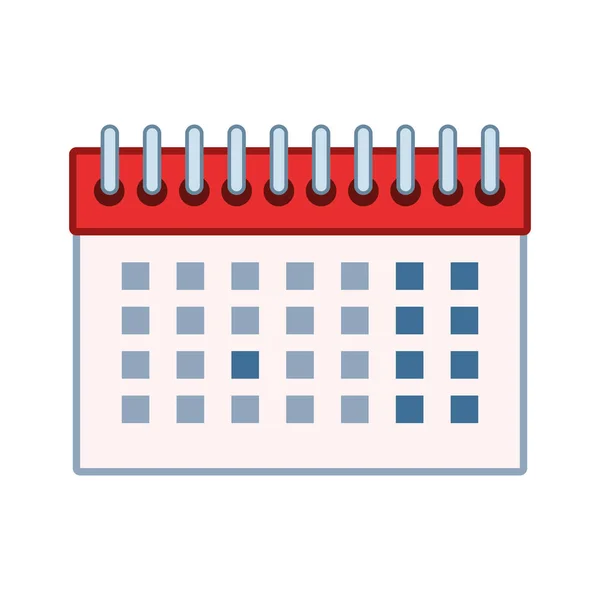 Calendar planner icon, flat design — 스톡 벡터