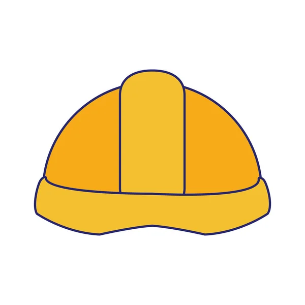 Construction helmet icon, flat design — Stock Vector