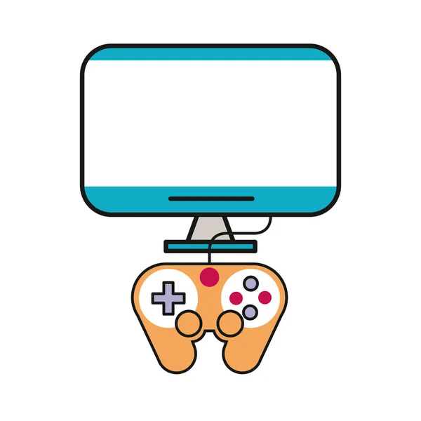 Video game control with display handle icon — Stock Vector