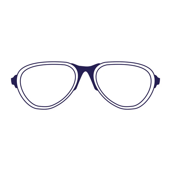 Icône accessoire lunettes, design plat — Image vectorielle