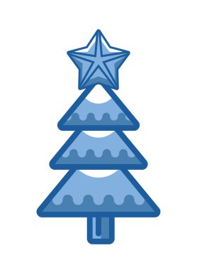 Mutlu noeller çam ağacı ikonu