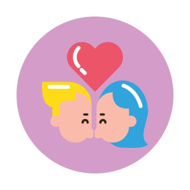 Sevgililer günün kutlu olsun. Kalpli çift.