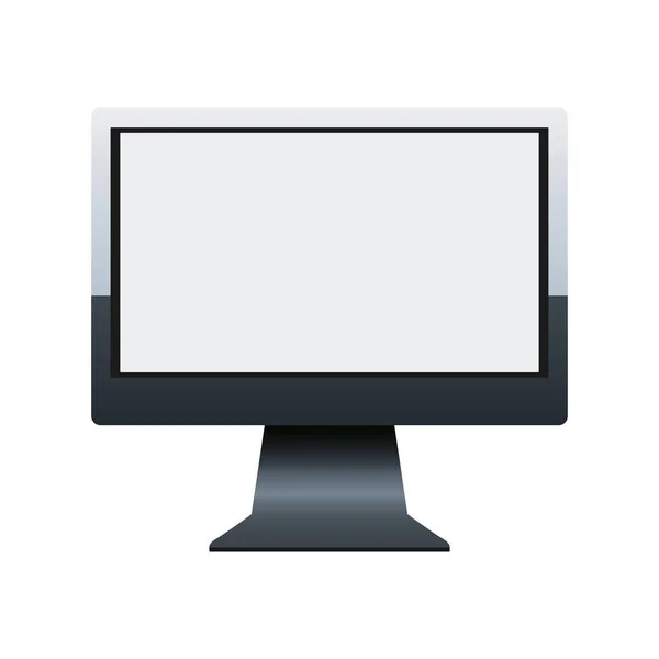 Bilgisayar monitörü simgesi, renkli tasarım — Stok Vektör