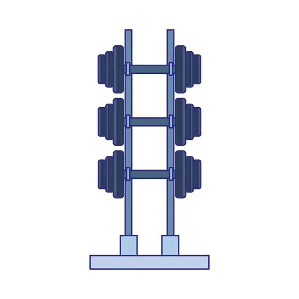 Rack mit Turnhanteln-Symbol — Stockvektor