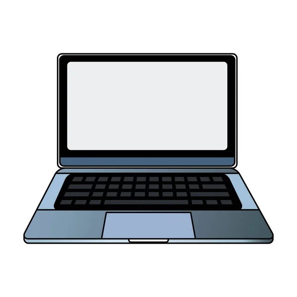 Laptop computer device icon — Stock Vector