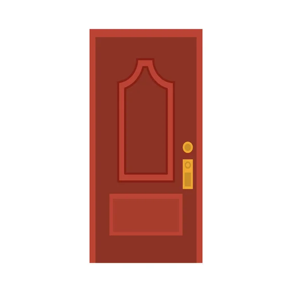 Ícone da porta da casa, projeto liso — Vetor de Stock