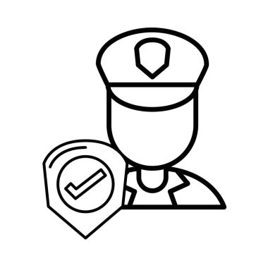 Postacı işçi karakter izole simgesi