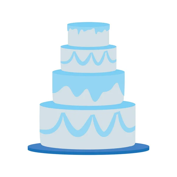 Édes torta ikon, színes design — Stock Vector