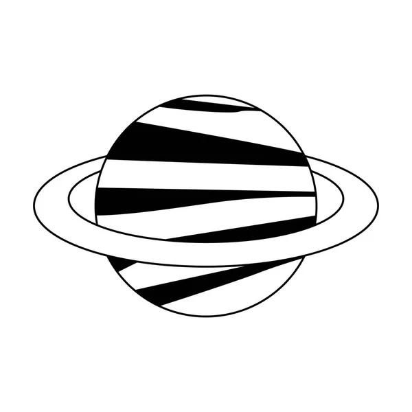 Иконка планеты Сатурн, плоский дизайн — стоковый вектор