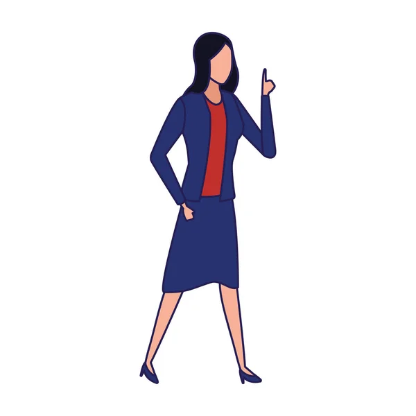 Avatar ícone mulher de negócios, desgin plano — Vetor de Stock