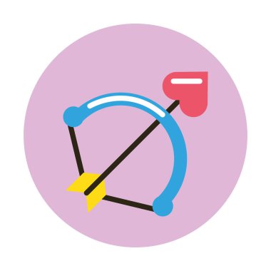 Oklu kemer izole edilmiş simge