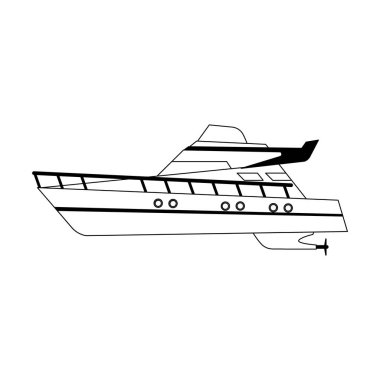 modern yolcu gemisi simgesi, düz tasarım