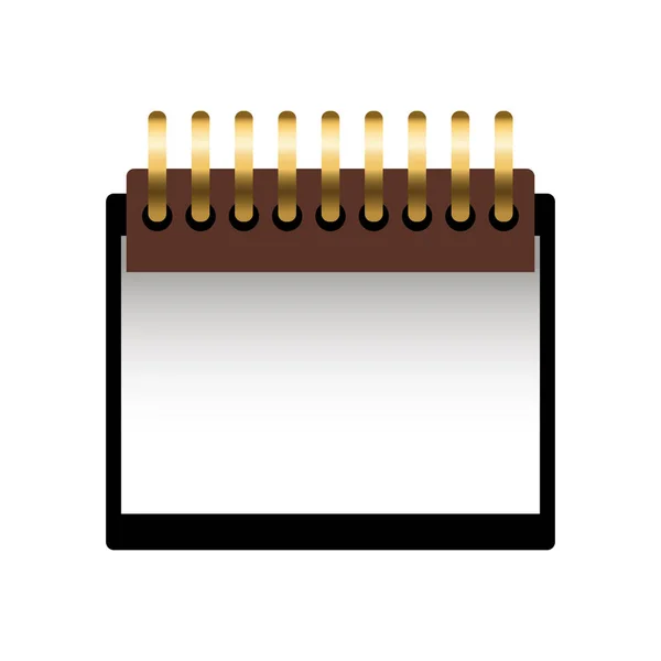 Blank calendar icon, flat design — Stock Vector